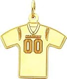 14K Gold NFL San Diego Chargers Football Jersey Charm