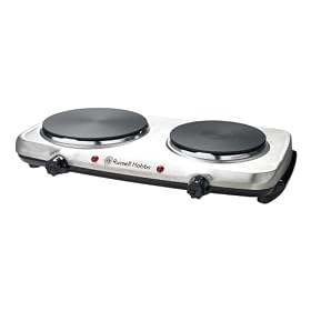 Russell Hobbs 13407 Hob Electric Two Boiling Ring in Stainless Steel