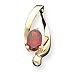 14k 8x6mm Oval Garnet Slide