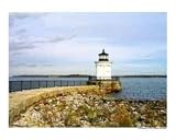 Bug Light also known as the Portland Breakwater Lighthouse in Maine Giclee Poster Print, 20x16