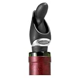 Metrokane Wine Pourer with Stopper, Black