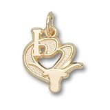 Texas Longhorns Solid 14K Gold ''I Heart'' Longhorn 1/2'' Pendant