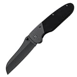 KA-BARCutlery 2-3078-3 K2 Komodo, Black Aluminum Handle, Black Blade, Plain