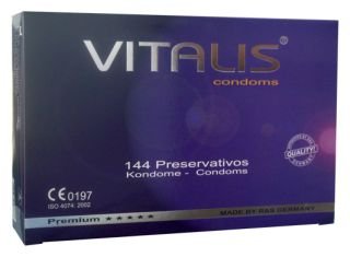 144 Vitalis Cooling Kondome Condome mit Verzögerungseffekt - in der Vorratsbox
