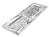 Decorative Floor Grate Grill Cover, 4x12, Oak Natural