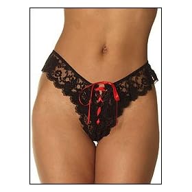 Swiss Miss Crotchless Panty.