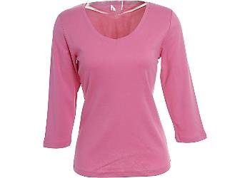Misses Bay Studio 3/4 Sleeve Solid Pima Cotton Top
