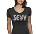 Playboy Sexy Girls V-Neck Shirt (Black) #15