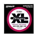 D'addario ECB81 Reg Light Chromes Flatwound Electric Bass 4 String Set (45-100)