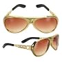 Adults Elvis Classic Gold Sunglasses