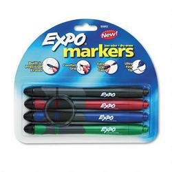 Childrens Toyshop  Toys : Expo Dry Erase Marker with Grip and Eraser, Ultra Fine Tip, 4 Asst Colors/Set SAN80892