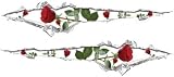 Ripped Torn Metal Tear REFLECTIVE Decals Rose