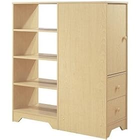 Click here to buy South Shore Natural Maple Loft Combo - Youth Loft Bed Desk and Storage Combo Unit - 2713085... by visiondecor Furniture.