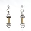 14Kt Gold and Sterling Silver Dangle Earrings by M. M. Rogers, #10849