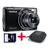 Fuji JX370 black Digital Camera +4GB + Hard Case (Fujifilm Finepix 14MP 5x Optical Zoom 2.7 LCD)