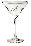 Culver Inc., Monogram A 2 Piece Martini Glass Set