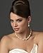 USABride Lustrous White or Ivory Simulated Pearl & Rhinestone Bridal Jewelry Set 1360
