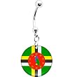 Dominica Flag Belly Ring