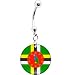 Dominica Flag Belly Ring