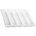TrippNT 50054 White Polystyrene Plastic Drawer Organizer, 5 Compartments, 16.8" Width x 2.4" Height x 12.9" Depth