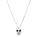 Spinningdaisy Silver Plated Black Eyes Owl Necklace for Owl Lovers
