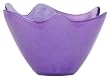 Colorful Recycled Art Glass Small Grape Wave Rim Bowl 8"D, 5"H