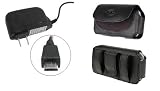 Home Wall AC DC Travel House Battery Charger+Leather Case Holster Cover Side Pouch with Belt Clip For Verizon Casio Hitachi Gzone Commando Verizon Motorola Droid RAZR Sprint Motorola ES400S - Auction4tech