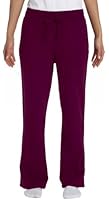 Gildan Missy Fit Heavy BlendOpen Bottom Sweatpants, Maroon