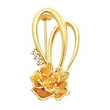 14K White or Yellow Gold Diamond Brooch - 0.06 Ct. (ALSO AVAILABLE WITH GEMSTONES)