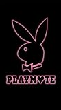 Playboy Strandlaken Neon Text 180x100 cm schwarz/pink