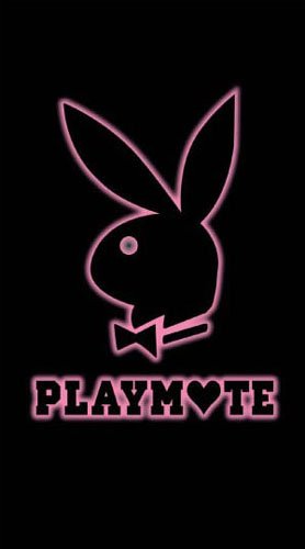 Playboy Strandlaken Neon Text 180x100 cm schwarz/pink