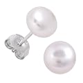 Bella Donna 655270 - Pendientes de mujer de plata de ley con perla de agua dulce (2 perlas)