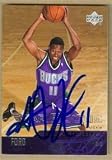 T.J. Ford Autographed/Hand Signed Basketball Card (Milwaukee Bucks)