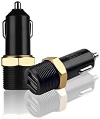 Car charger,3.1A Dual USB Super Fast Car Charger by Blooming, 2 Port Intelligent Output for Charging Apple and Android Devices (Black)