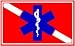 Sporting Goods : Emt Ems Diver Decal on Flag Sticker