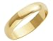 9ct Yellow Gold Ladies 4mm Heavy D-Shape Wedding Ring