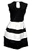eVogues Plus size Color Block Flare Mini Dress