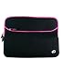 (15 Black with Pink trim) Neoprene Case Bag Sleeve for Apple Macbook 13 Macbook, Macbook Pro 15 and Macbook Pro 17 Macbook Sleeves MacBook Air (Many Color Available). (Macbook 13 inches, Reversible Pink-Red)