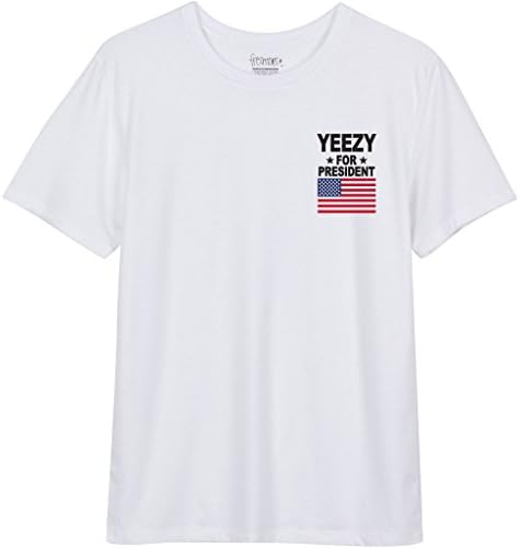 Freshtops Women's Yeezy For President Right Corner T shirt S White