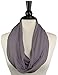Solid Color Grey Infinity Scarves for Womens Fashion Scarf Zipper Pocket - Pop Fashion