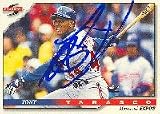 Tony Tarasco, Montreal Expos, 1996 Score Autographed Card