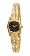 Armitron Women's 753557BKGP NOW Swarovski&reg; Crystal Accented Gold-Tone and Black Dial Bangle Watch