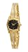 Armitron Women's 753557BKGP NOW Swarovski Crystal Accented Gold-Tone and Black Dial Bangle Watch