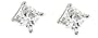 14k White Gold Princess Cut Diamond Solitaire Earrings (3/4ctw, I-J, I1)