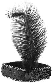 Feather Headband Flapper Sequin Costume Fancy Dress Hair Band Show Dancing Party