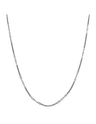 14 Karat White Gold 1.2-mm Alternate Curb Chain (18 Inch)