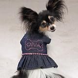 Dog Dress - Casual Canine Denim Diva Sundress - X-Small (XS)