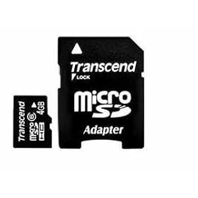 NEW - 4GB MICROSDHC (CLASS 6) WITH MINI & SD AADAPTER - TS4GUSDHC6