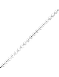 Sterling Silver 4mm Beaded Necklace - 18 Inch