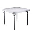 Lifetime 22315 37-Inch Square Folding Table, White Granite, 37-Inch Square Molded Top